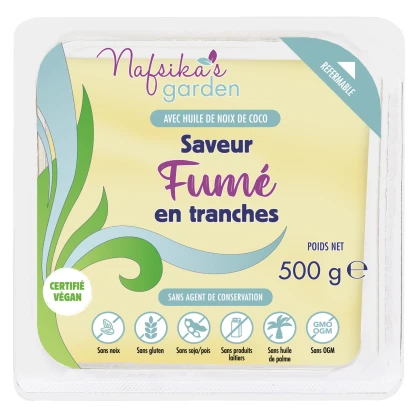 Tranché fumé Gouda vegan 4 x 500 gr - Nafsika's Garden