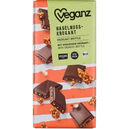 Tablette de chocolat au lait et noisettes croquantes 80 gr - Veganz