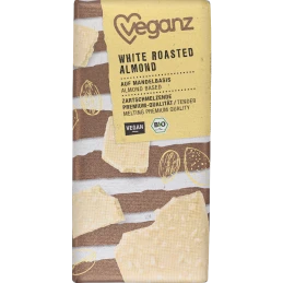 Tablette De Chocolat Blanc aux Amandes Grillées Bio - Veganz