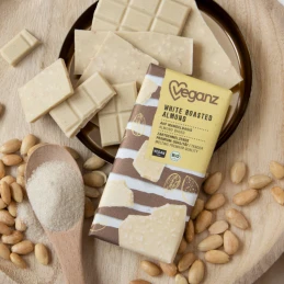 Tablette De Chocolat Blanc aux Amandes Grillées Bio - Veganz