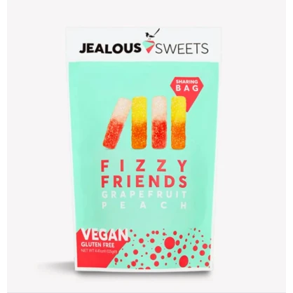 FIZZY FRIENDS Pamplemousse Pêche 125 gr - Jealous Sweets