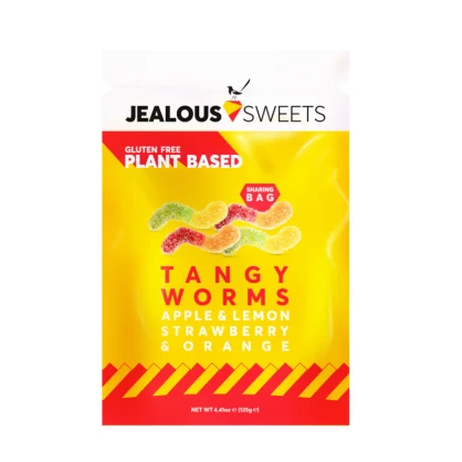 TANGY WORMS Pomme Citron Fraise Orange 40 gr - Jealous Sweets