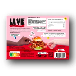 Bacon végétal fumé 120 gr - La Vie