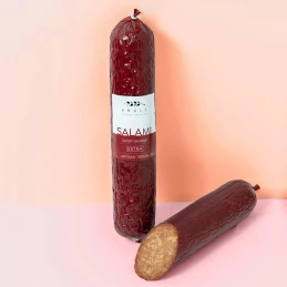 Saucisse de seitan style Salami extra fumée 250 gr - AMALA