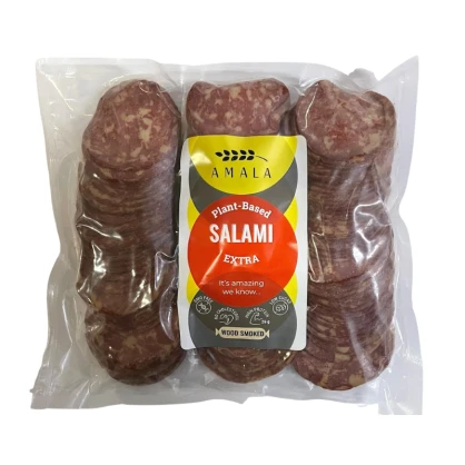 Tranches végétales saveur SALAMI fumées 500 gr - Amala