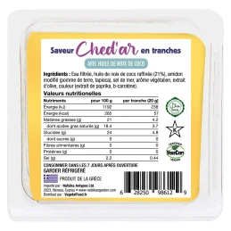 Tranché Ched'ar Vegan 1 x 500 gr - Nafsika's Garden