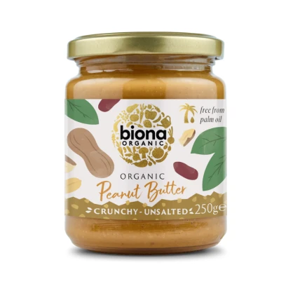 Beurre de Cacahuètes - Crunchy & Sans sel ajouté 250 gr - Biona Organic