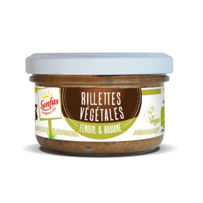 Rillettes végétales Fenouil & Badiane Bio 90 gr - Senfas