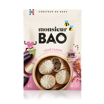 Bao Vegan aux légumes et lardons La Vie 220 gr - Monsieur Bao