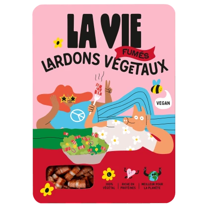 DLC 16/10/24 - Lardons végétaux goût fumé - La Vie