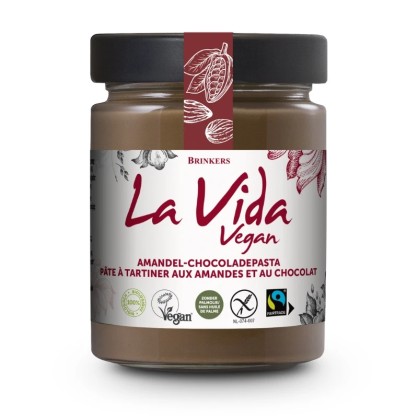 Pâte à tartiner Amandes Chocolat 270 gr Bio - La Vida Vegan