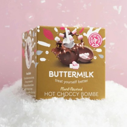 Hot Choccy Bombe 57 gr - Préparation pour Chocolat Chaud au Marshmallow - Buttermilk