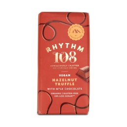 DDM 07/12/24 - Tablette de Chocolat au lait vegan Noisette Truffle 100 gr - Rhythm108