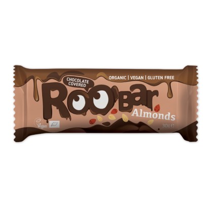 Barre recouverte de chocolat aux Amandes 30g Bio - Roobar