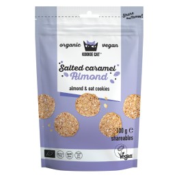 Mini Cookies avoine-amandes Caramel Salé Amandes 100g Bio - Kookie Cat