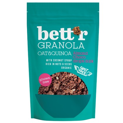 Granola avoine-quinoa Amandes et Pépites de Chocolat Noir 300g Bio - Bett'r