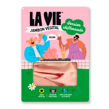 DLC 08/01/25 - Chiffonnade de jambon végétal 90 gr - La Vie