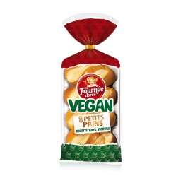 DDM 11/03/25 - 8 Petits Pains Natures Vegan 280 gr - La Fournée Dorée