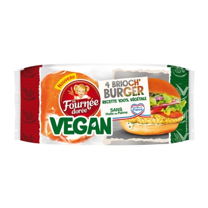 DDM 10/03/25 - 4 Brioch'Burger Vegan 250 gr - La Fournée Dorée